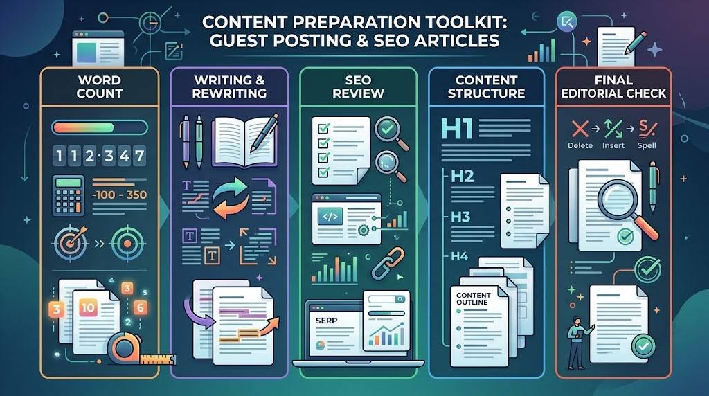 UploadArticle.com tools for content preparation and SEO review