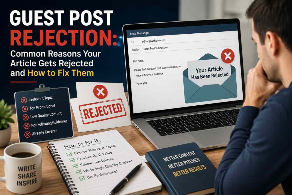 Guest post rejection and common reasons an article gets rejected