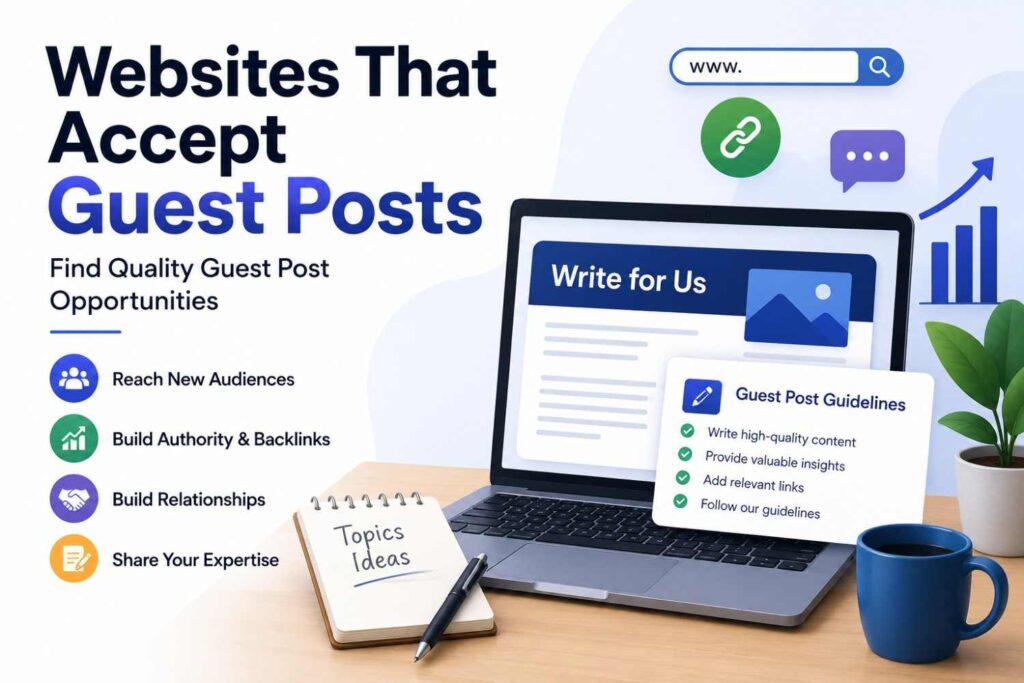 Websites that accept guest posts and quality guest post opportunities