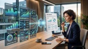 Automated SEO reporting system turning multiple SEO data sources into a client-ready report