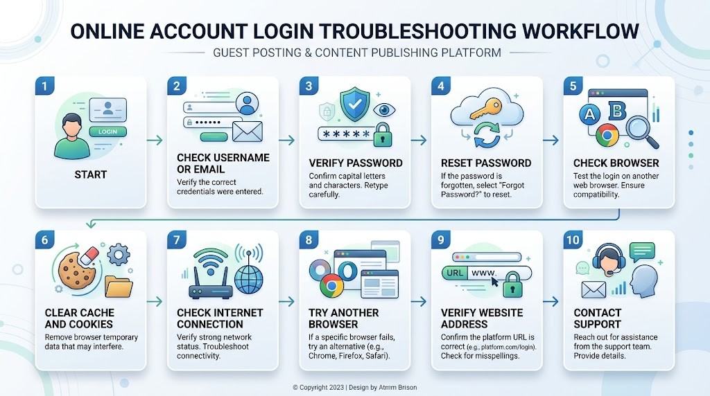 UploadArticle login troubleshooting steps for account access