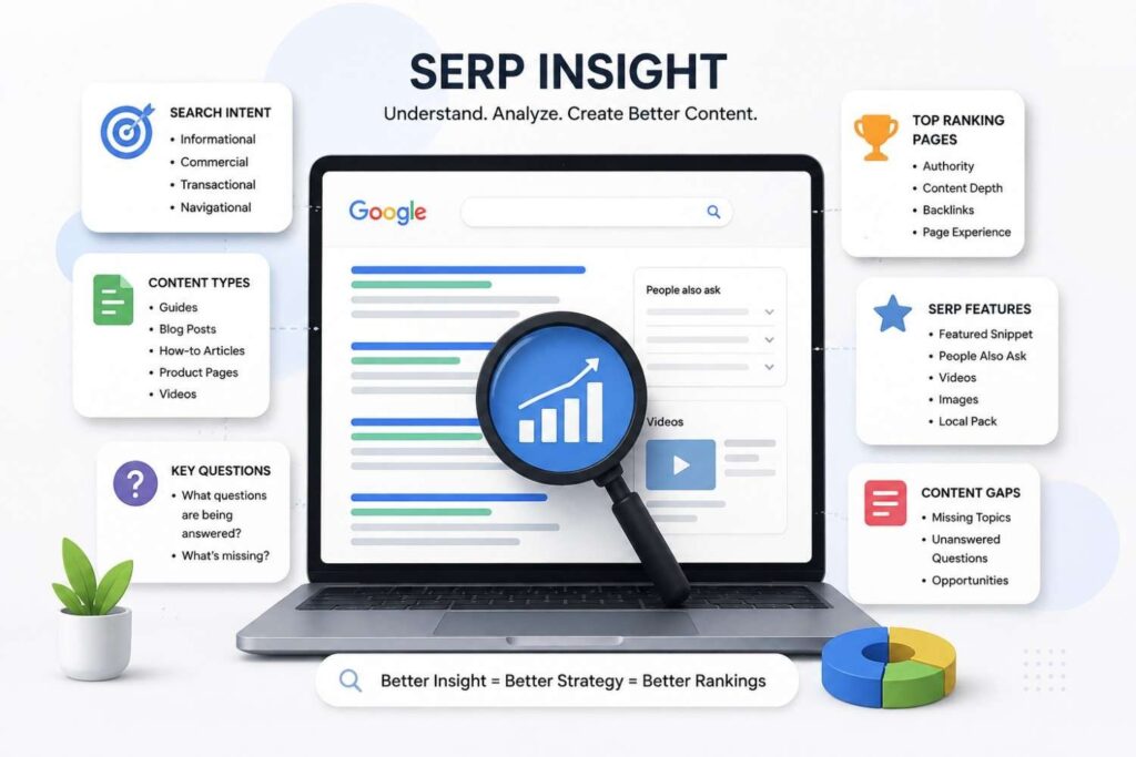 SERP analysis for contextual link insertion