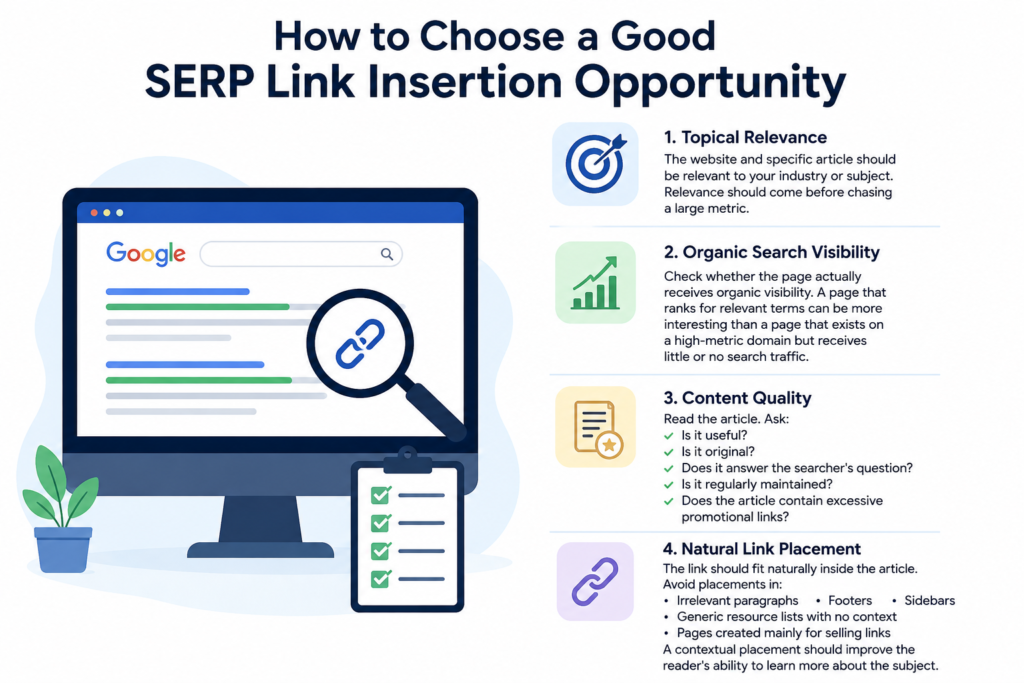 How to Choose a Good SERP Link Insertion Opportunity