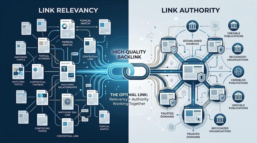 Link relevancy vs link authority comparison