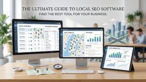 Best local SEO software comparison showing local rankings, keyword research, business visibility, and SEO analytics