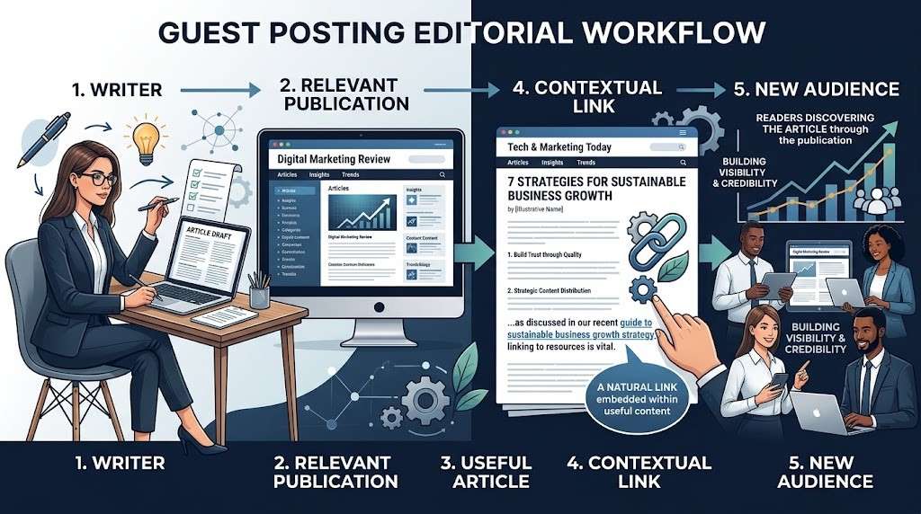 guest posting example showing an article published on a relevant website