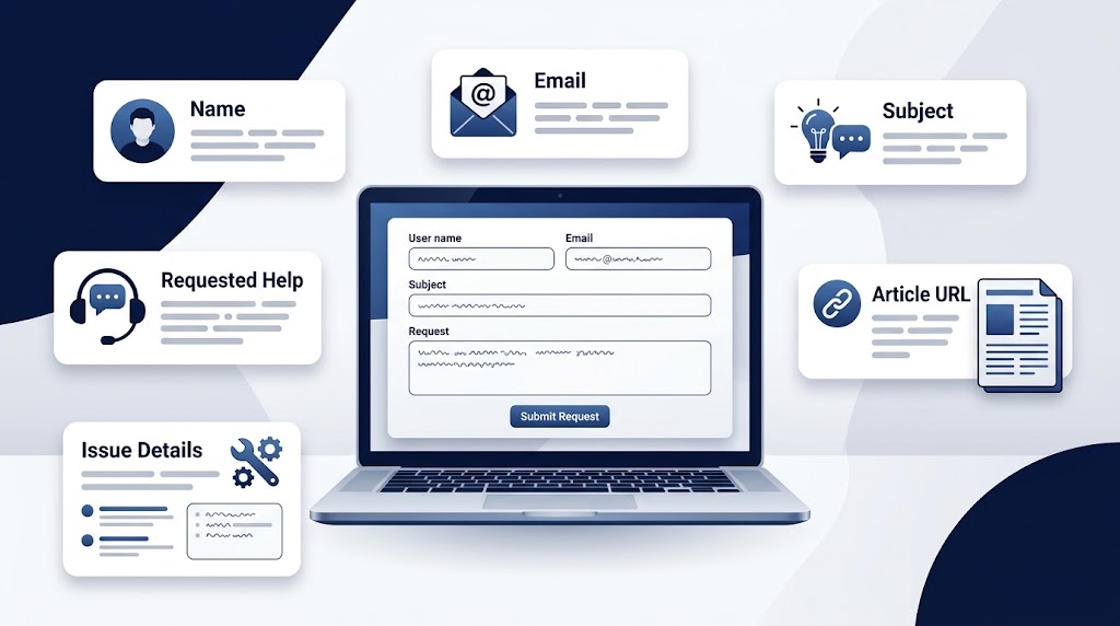 Information to include in an UploadArticle contact request
