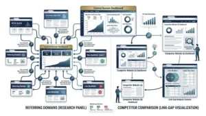 Backlink software for SEO link profile analysis