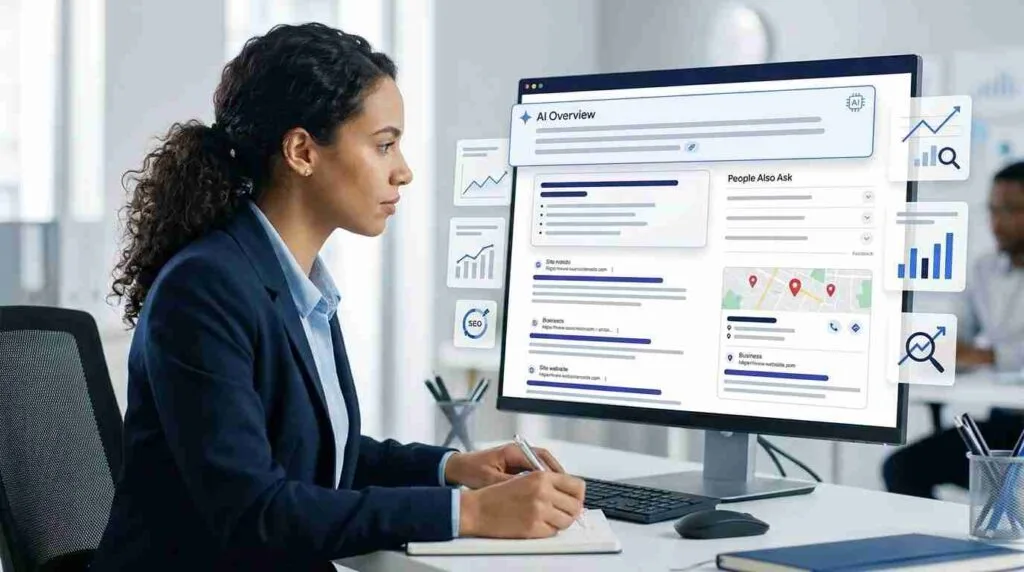 SEO specialist researching opportunities to rank for zero click searches